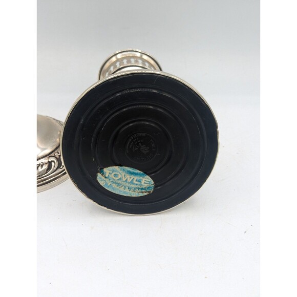 Towle Sterling Silver (weighted) 512 Candle Holders/Candlesticks with Globes - Picture 7 of 9